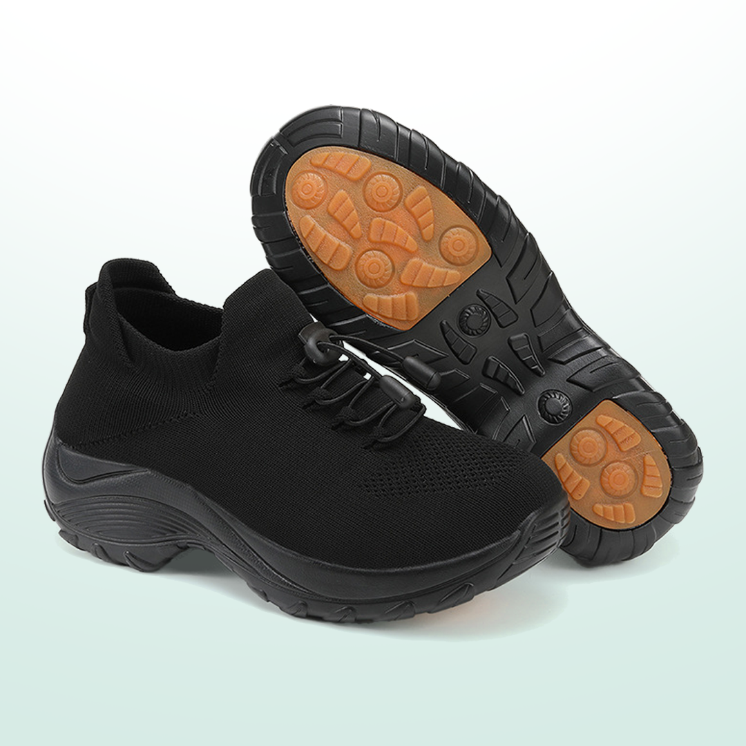 Ambulo Zapatos Orthopédicos de Tejido - Todo Negro