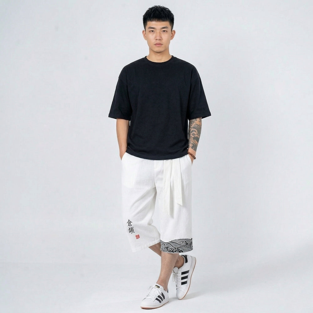 Taro - Pantalones cortos japoneses cómodos
