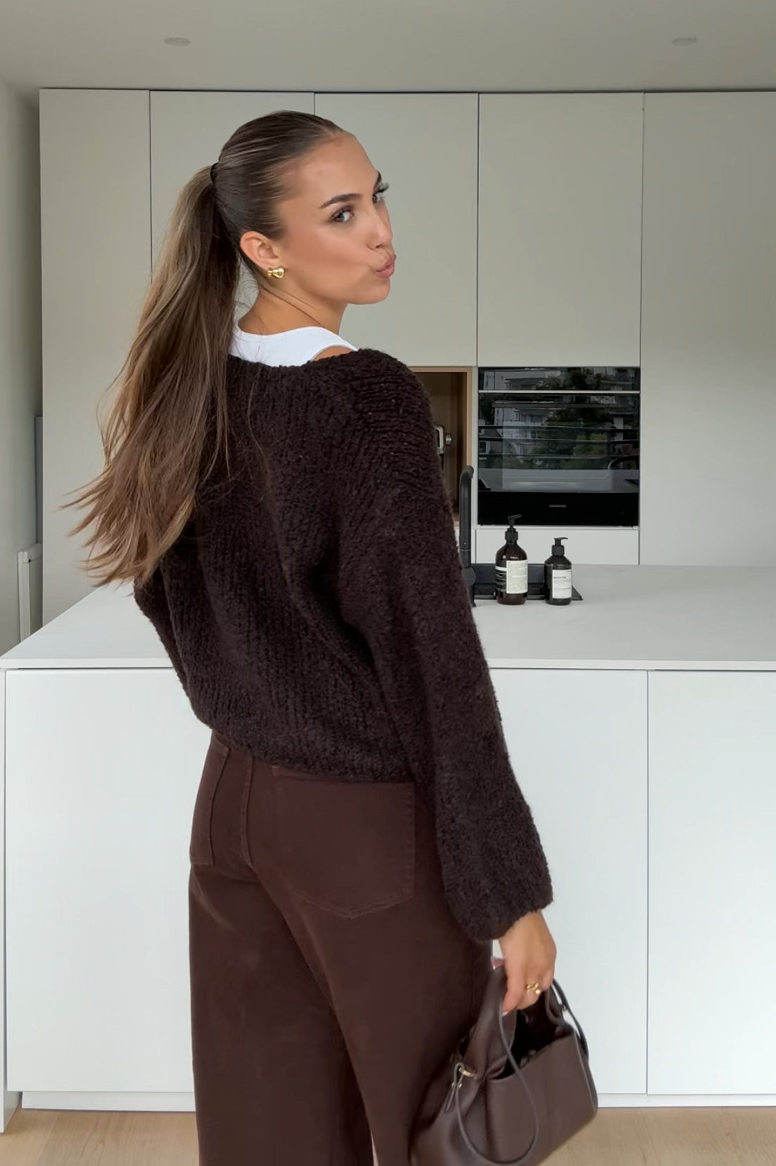 CARDIGÁN TEDDY KNOT CHOCOLATE OSCURO