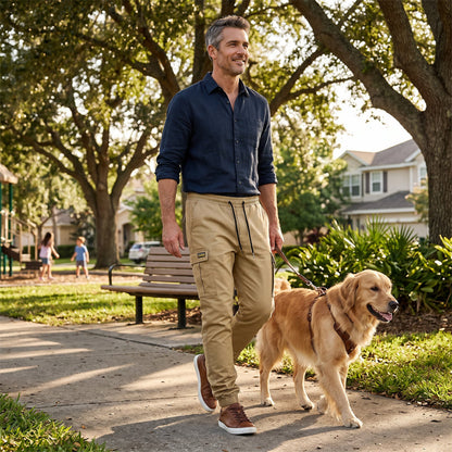 🌞 Novedades de verano: ¡ahorra ahora hasta un 50 %! 💰 Pantalones cargo informales para hombre con cordón
