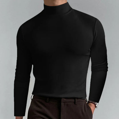 Camiseta Slim Fit de manga larga con cuello alto