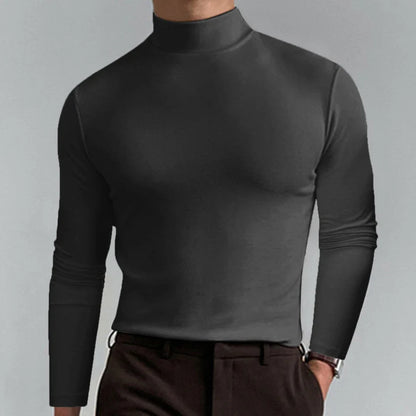 Camiseta Slim Fit de manga larga con cuello alto