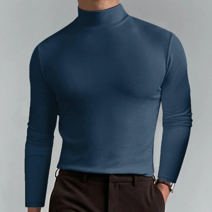 Camiseta Slim Fit de manga larga con cuello alto