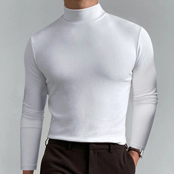 Camiseta Slim Fit de manga larga con cuello alto