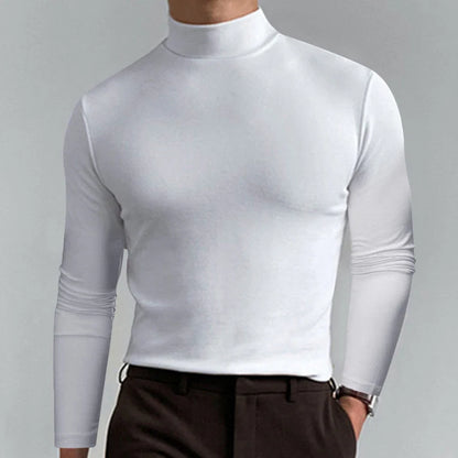 Camiseta Slim Fit de manga larga con cuello alto