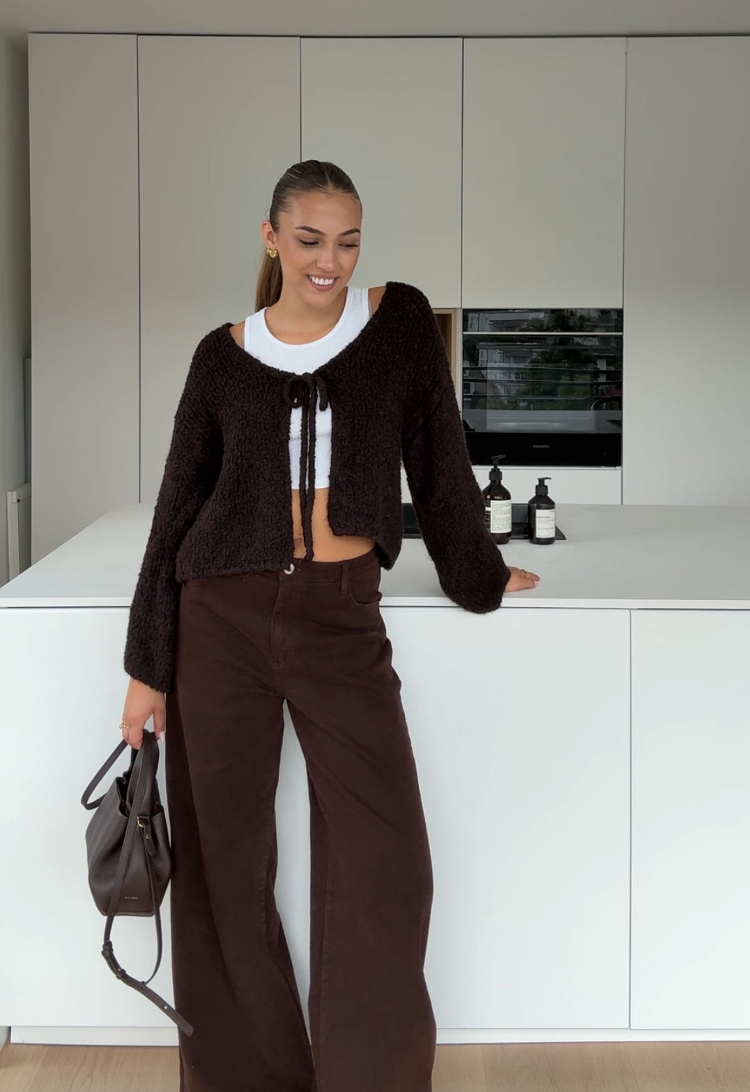 CARDIGÁN TEDDY KNOT CHOCOLATE OSCURO