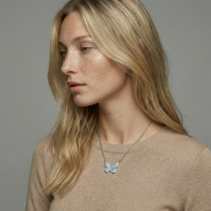 Collar Mariposa Azul