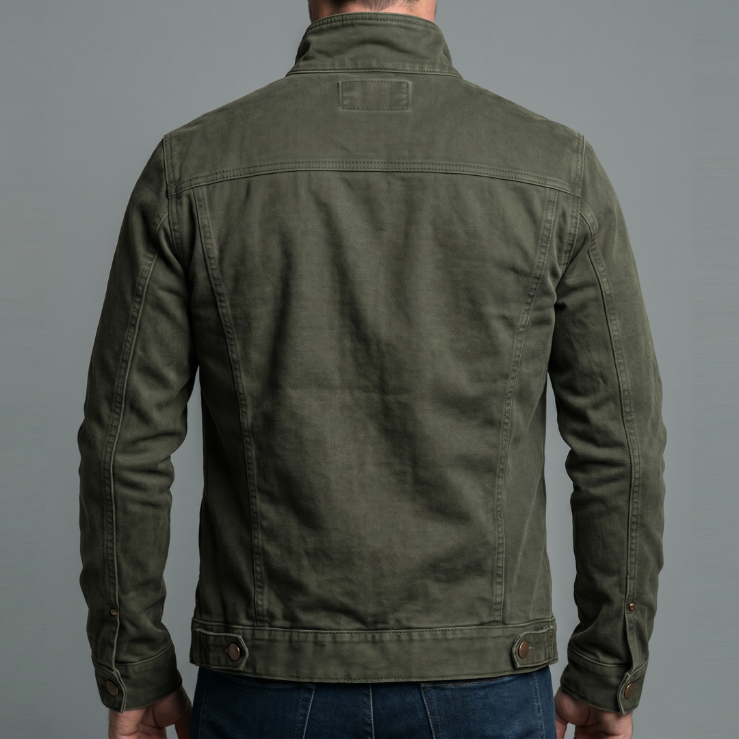 Chaqueta vintage de algodón con cremallera