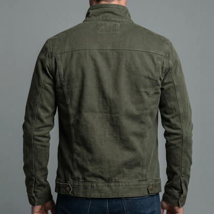 Chaqueta vintage de algodón con cremallera