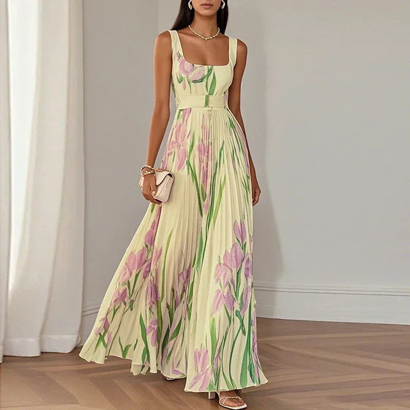 Vestido maxi Floral Elegante Isla