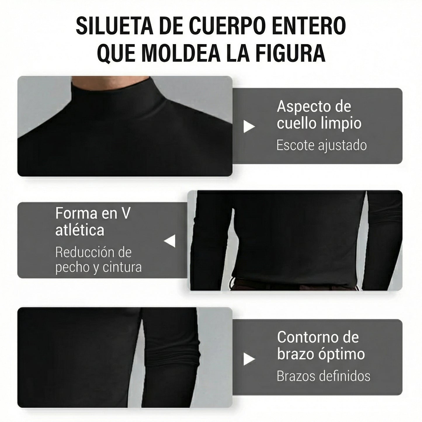 Camiseta Slim Fit de manga larga con cuello alto