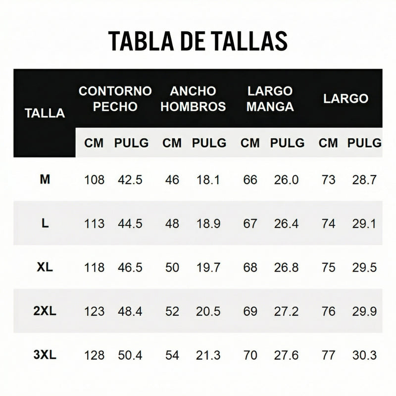 Tabla de tallas