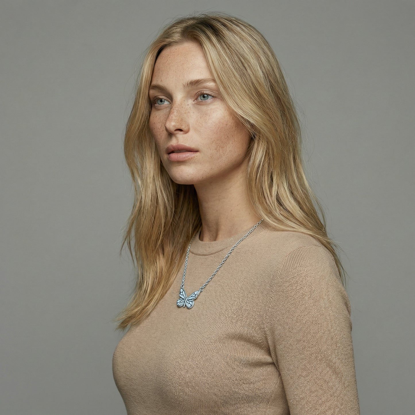 Collar Mariposa Azul