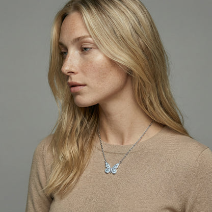 Collar Mariposa Azul