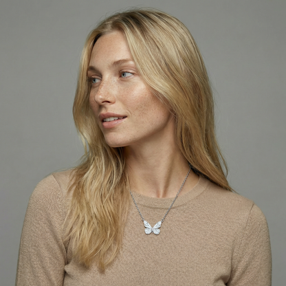 Collar Mariposa Azul