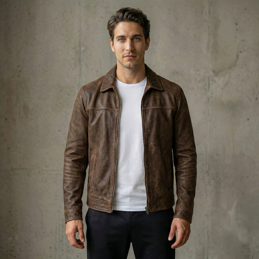 Carlo™ | Chaqueta Minimal con Cremallera y Acabado Suede