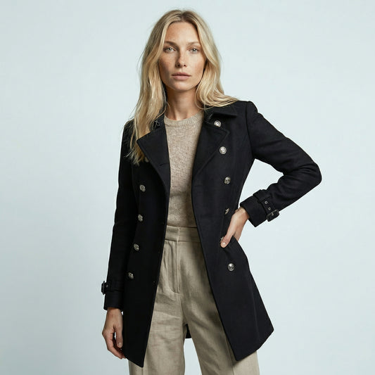 CINZIA™ | ABRIGO LARGO ARTESANAL