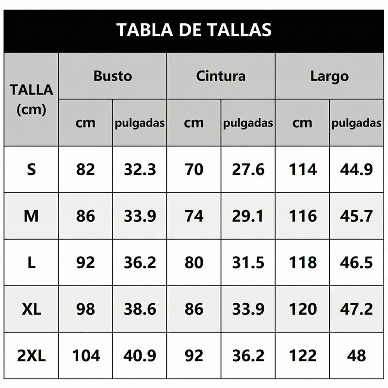 Tabla de tallas