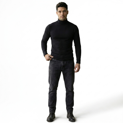 Camiseta Slim Fit de manga larga con cuello alto