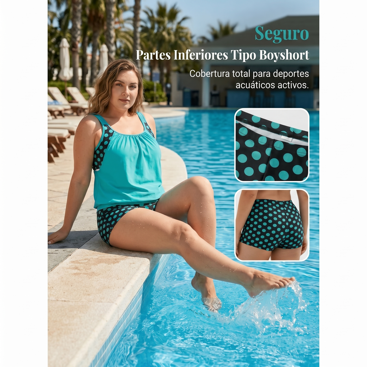🏖️ Verano caluroso – 50 % DE DESCUENTO 👙 Conjunto de bikini de dos piezas para mujer con lunares