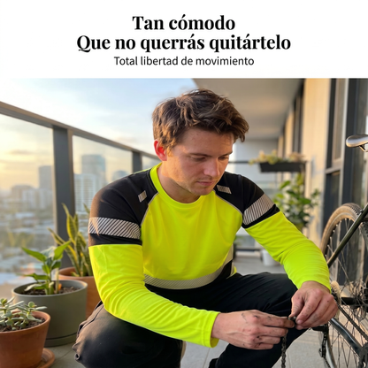 🏃‍♂️ Camiseta deportiva de manga larga para hombre: transpirable, con un estampado discreto, ideal para los días activos