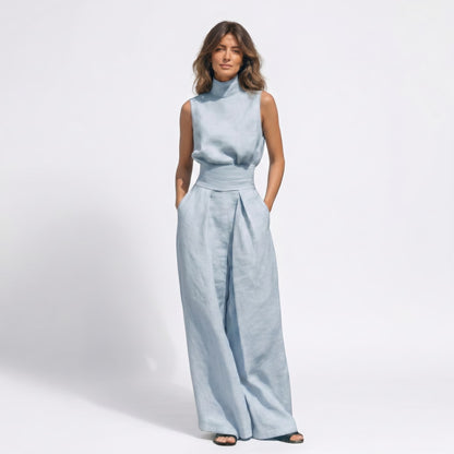 Lunaria – Conjunto de dos piezas para mujer en algodón y lino