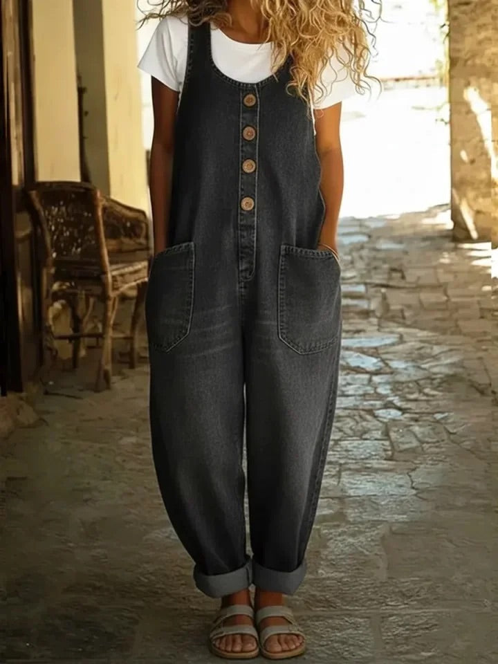 Ruth | Peto de denim vintage lavado de algodón