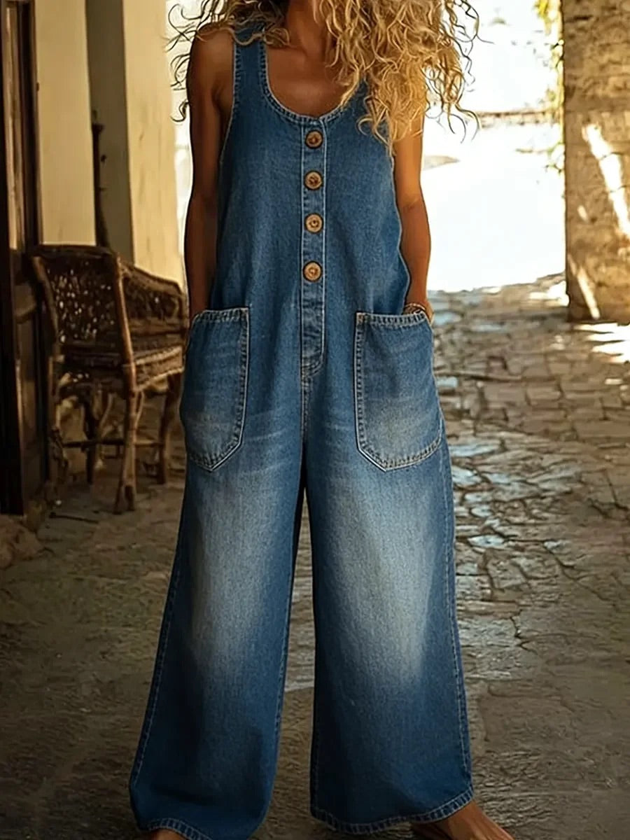 Ruth | Peto de denim vintage lavado de algodón