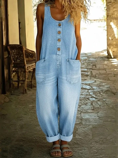 Ruth | Peto de denim vintage lavado de algodón