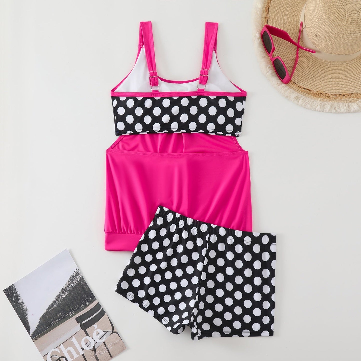 🏖️ Verano caluroso – 50 % DE DESCUENTO 👙 Conjunto de bikini de dos piezas para mujer con lunares
