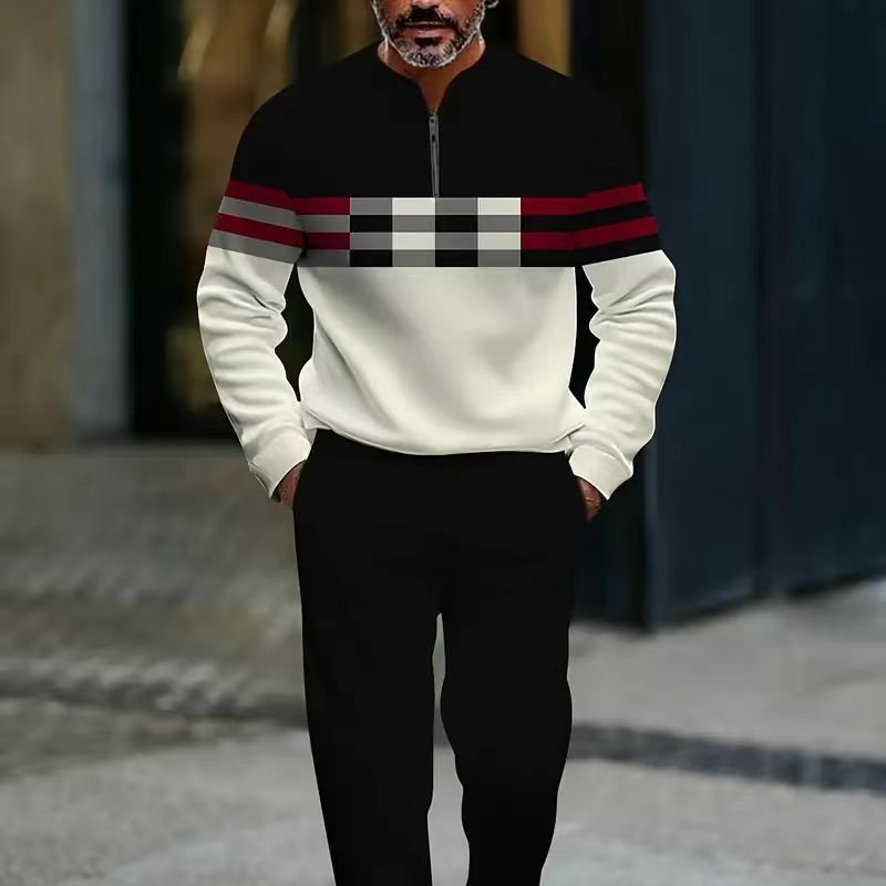 Conjunto para Hombre con Estampado Gráfico: Jersey y Pantalón