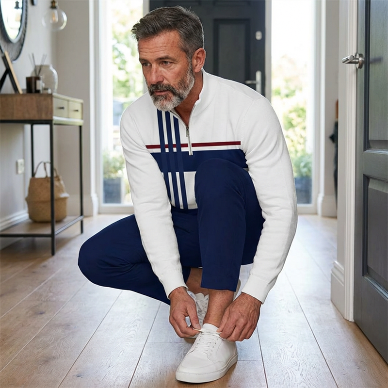 Conjunto para Hombre con Estampado Gráfico: Jersey y Pantalón