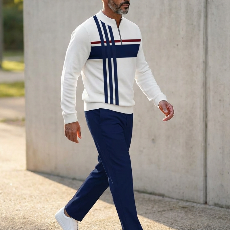 Conjunto para Hombre con Estampado Gráfico: Jersey y Pantalón