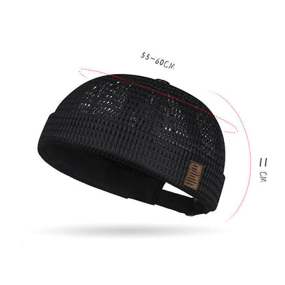Gorra ligera de malla transpirable sin visera