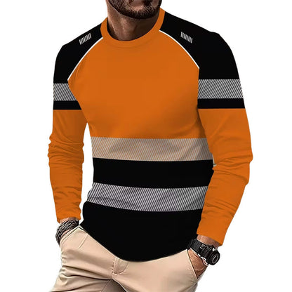 🏃‍♂️ Camiseta deportiva de manga larga para hombre: transpirable, con un estampado discreto, ideal para los días activos